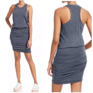 Sundry Gardien Scrunch Ruched Sleeveless Racerback Tank Dress